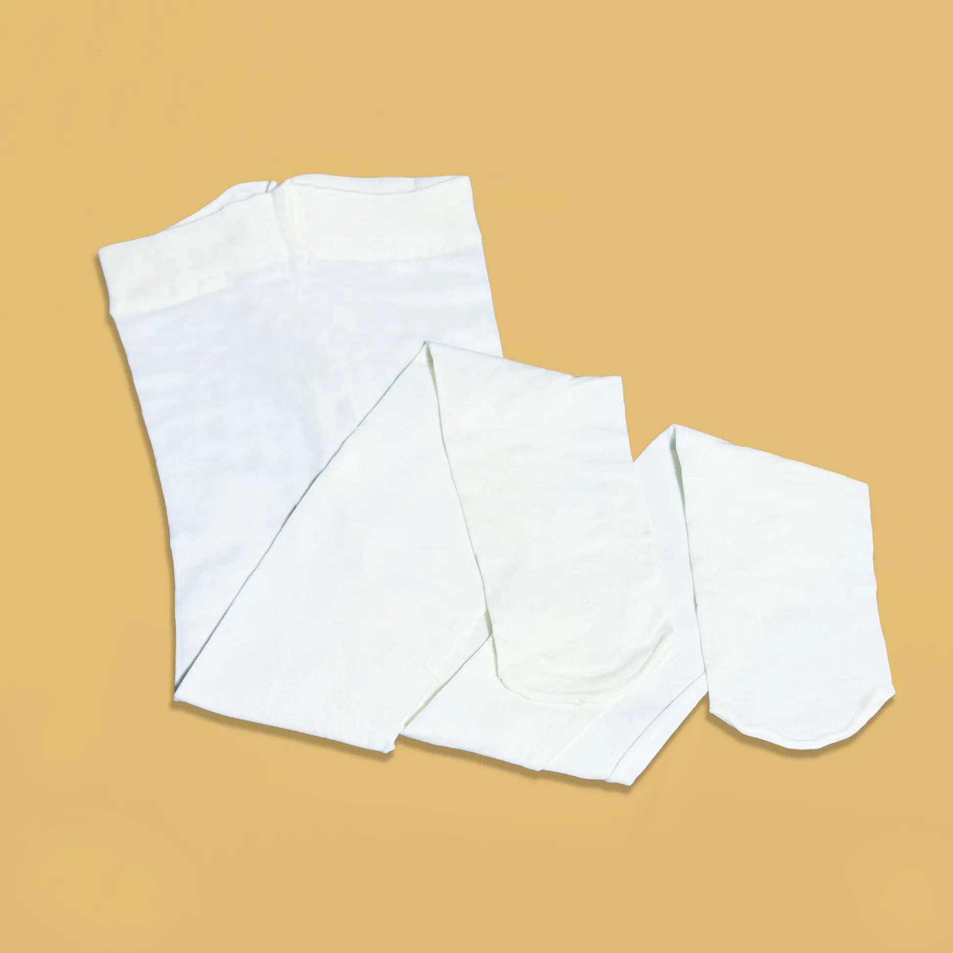 Leotardos de microfibra opacos lisos blancos
