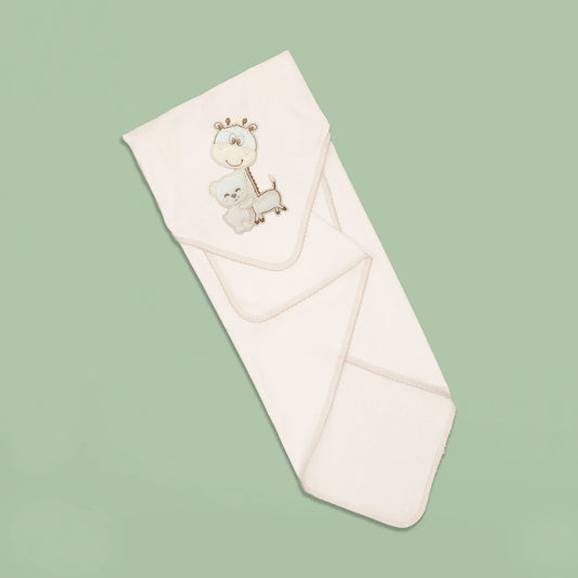 Paño para eructar con motivo de jirafa y osito perla
