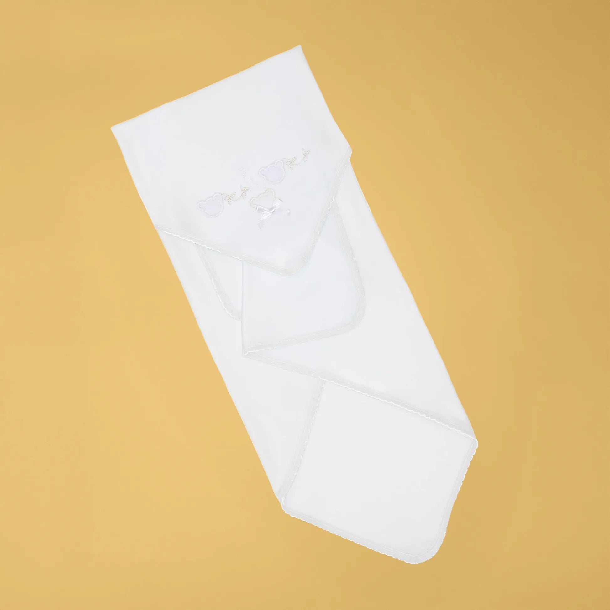 Paño para eructar con motivo de ositos con lunares blanco