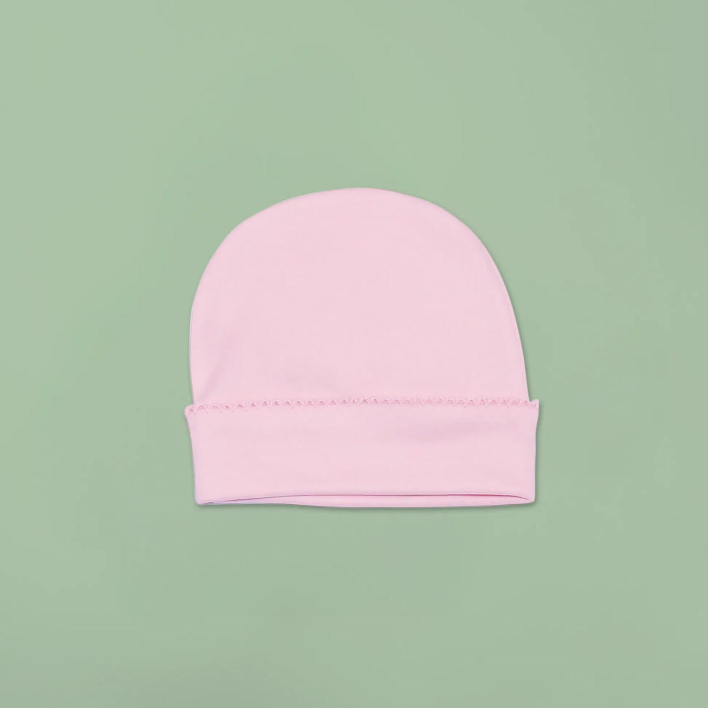 Gorro con puntilla en el doblez rosa