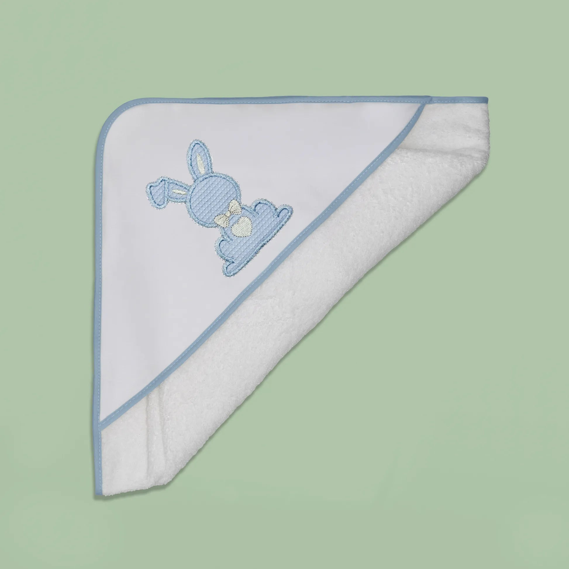 Toalla con motivo de conejo waffle azul